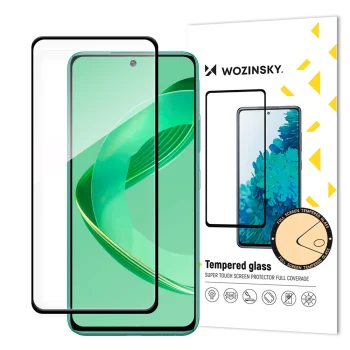 Wozinsky Full Glue Tempered Glass Screen Protector for Huawei Nova 11 SE, 9H, Black