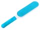 Double-sided brush for removing pet hair and lint from clothes and upholstery, blue