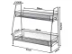 Two-Tier Metal Organizer for Kitchen and Bathroom, 32.5x31x17 cm, Black