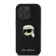 Apple iPhone 16 Pro Max 6.9\" Karl Lagerfeld Monogram Karl Head Pin Case Cover, Black