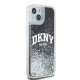 DKNY iPhone 15 Case Liquid Glitters Arch Logo, Black