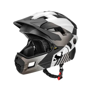 Rockbros TS-61 Children's Bike Helmet with Detachable Chin, M (54-57 cm) - Gray