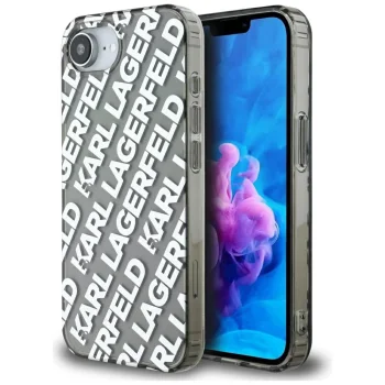Karl Lagerfeld IML Repeat Logo Case for iPhone 16e - Silver