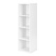 Modernhome KJZ2173 Modern White 4-Tier Shelving Unit