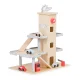Ecotoys W04B047B Wooden Parking Garage with Elevator & Cars