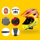 Rockbros TT-32SOYB-S Children\'s Bike Helmet with Detachable Chinbar S, Yellow/Orange