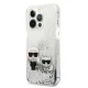 Karl Lagerfeld Liquid Glitter Karl & Choupette Case for iPhone 13 Pro / 13 - Silver