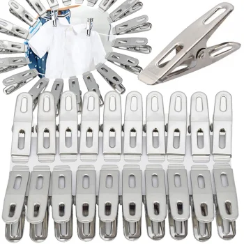 Metal Clothes Pegs 20 pcs Silver