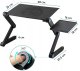 Adjustable Laptop Table for Bed with Cooling Fan and Mouse Pad