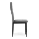 Mebelki24 Velvet Dining Chairs, Grey, 4 pcs