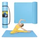 4FIZJO Large Non-Slip Exercise Mat TPE 200x125x2 cm, Light Blue