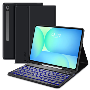 Samsung Galaxy Tab S10 FE+ Plus (SM-X620 / X626B) Tech-Protect SC Pen Case Cover with Bluetooth Keyboard, Black | Vāks...