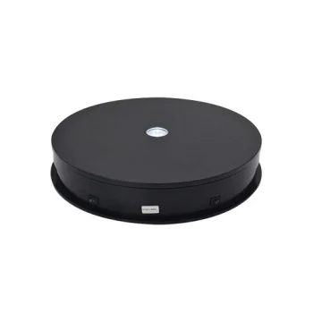 LED Rotating Turn-Table Display Stand 30cm, Black