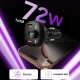 Tech-Protect CC06 3-Port PD72W Car Charger with FM Transmitter, Black