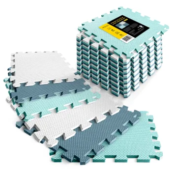4FIZJO Protective Foam Puzzle Mat Floor Tiles 24 pcs 30 x 30 cm, Mint