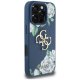 Guess Grained Roses Big 4G logo Phone Case Cover iPhone 16 Pro Max - blue