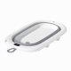 Collapsible Baby Bathtub with Pillow Insert and Thermometer, Gray