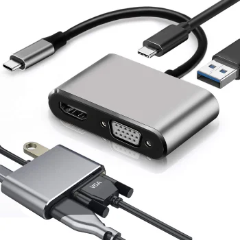 USB-C to HDMI 4K / VGA / USB 3.0 / USB-C PD Adapter
