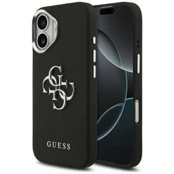 Guess Grained Big 4G Classic Logo Phone Case Cover iPhone 17 - black