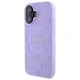Guess Saffiano Peony Classic Logo MagSafe Case for iPhone 16 - Purple