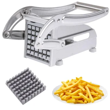 French Fry Potato Cutter with 2 Steel Blades 26 x 9 x 11 cm