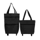 Foldable Shopping Bag on Wheels, Black