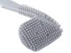 Wall Silicone Toilet Brush Hook, White