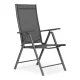 MultiGarden Folding Garden Chairs with Adjustable Backrest, 2 pcs, Grey