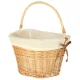 Rallex Wicker Bicycle Basket with Click System, White