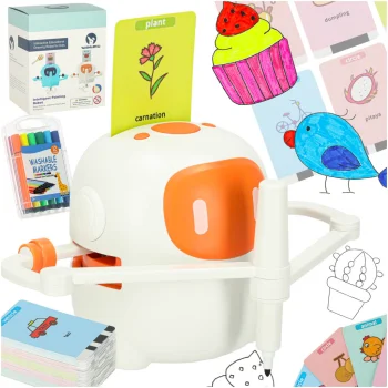 Interactive Drawing Robot for Kids KX3145, Orange