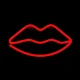 Forever Light LED Neon Lips, Red (USB / Batteries)