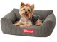 Soft Corduroy Dog and Cat Bed with Non-Slip Base, Size S, Beige