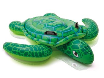 INTEX Inflatable Turtle Ride-On Pool Float for Kids 57524