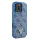 Guess iPhone 16 Pro Case Crossbody 4G Metal Logo Strass, Blue