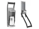 Can and bottle crusher with opener, space-saving design