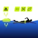 4Fizjo TSUNAMI Inflatable Swim Buoy with Dry Bag, 36L, Yellow