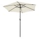 Adjustable Folding Garden Patio Umbrella with Tilt 210 cm, Beige
