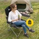Folding Camping Chair MOUNTAIN GOAT with Armrests, Black