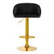 4Rico Bar Stool QS-B16g, Black Velvet