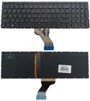 Keyboard for HP Pavilion 15-CX, 15-DS, Backlit, US, Black