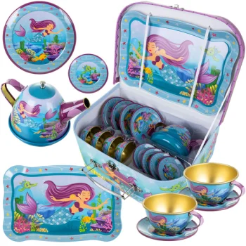Iso Trade Children's Tea Set with Mermaid Motif