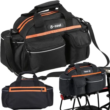 Universal Bicycle Rear Rack Bag, 15L, Black
