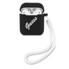 Guess Silicone Vintage Case for Apple AirPods, Black/White