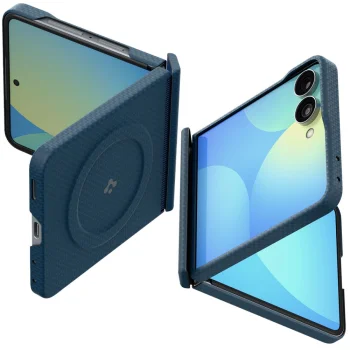 Spigen AirSkin Aramid MagFit Case for Samsung Galaxy Z Flip 8 - Navy Blue