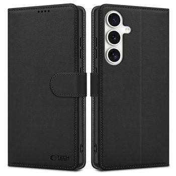 Tech-Protect Wallet Case for Samsung Galaxy S25, Black