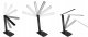 Table Desk Office LED Lamp Light with Weather Station Alarm Clock, Black
