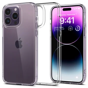 Apple iPhone 14 Pro 6.1'' Spigen Ultra Hybrid Case Cover, Crystal Clear