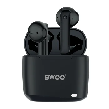 BWOO BW94 Wireless TWS Earbuds, Bluetooth 5.3, Black