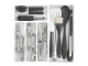 Pull-Out Cutlery Storage Tray for Drawers Organizer with 5 Compartments