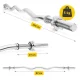 4FIZJO Slightly Curved Barbell Bar 120 cm, 25 mm, 5 kg